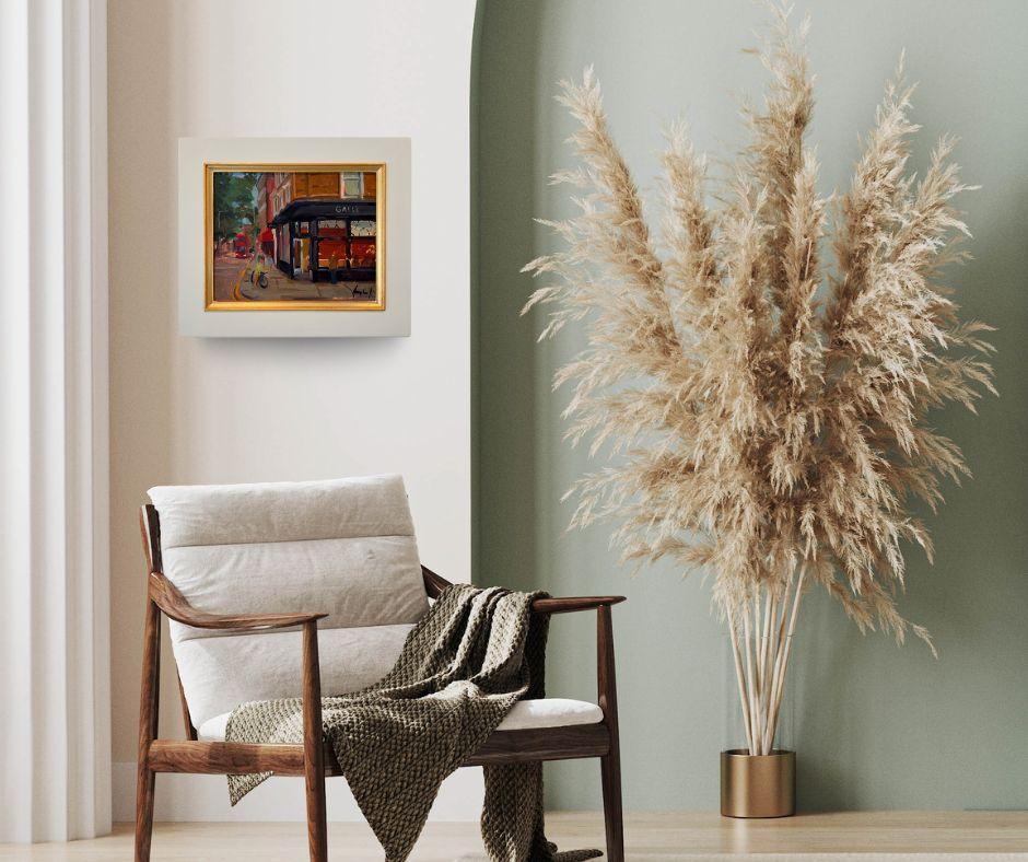 Afternoon at Gail's, Chelsea - Original-Stadtbild-Impressionismus-Zeitgenössische Kunst im Angebot 3