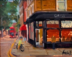 Pomeriggio da Gail's, Chelsea - paesaggi urbani originali di arte impressionista-contemporanea