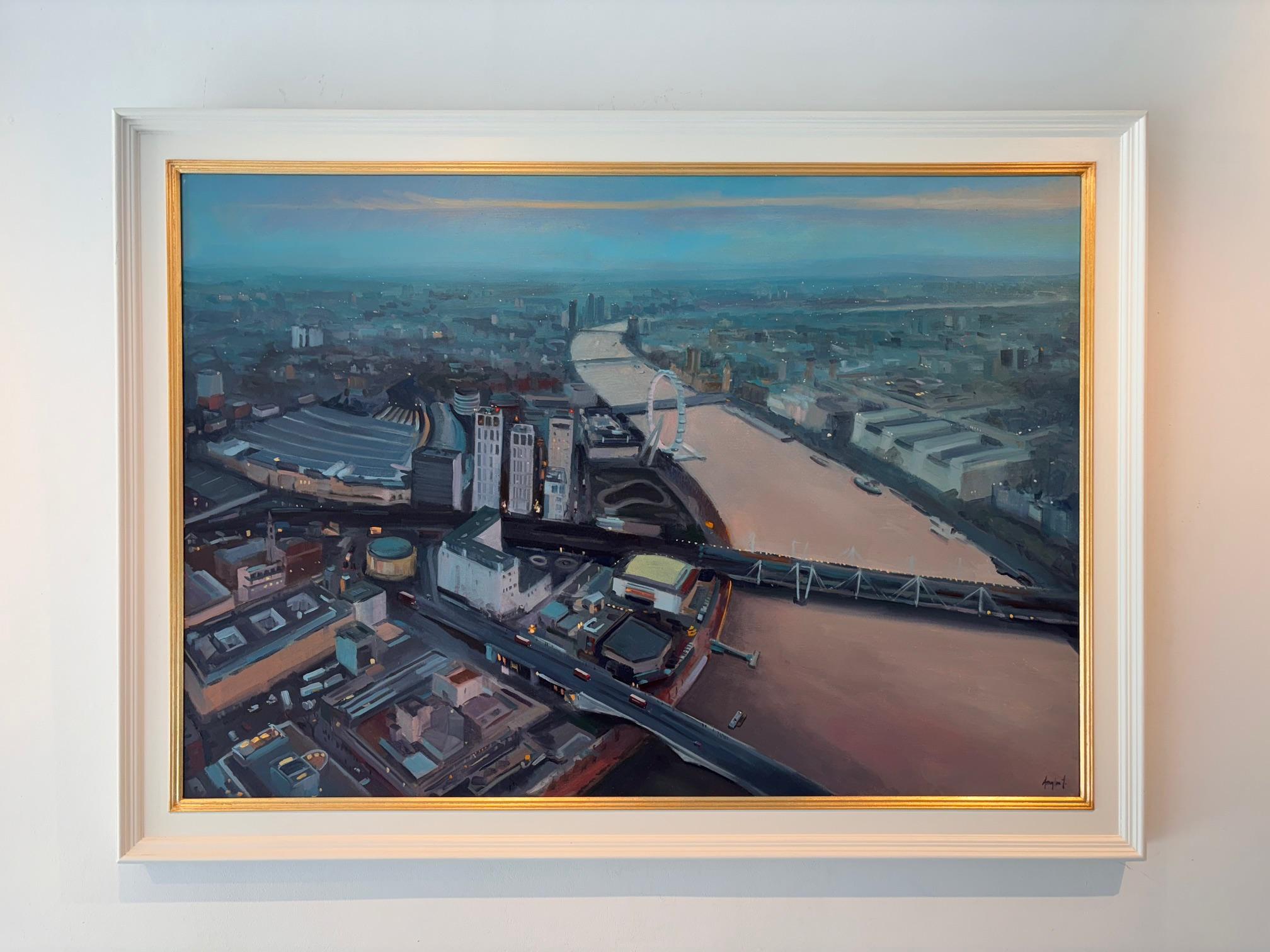 London's Endless Reach - Original Stadtbild Impressionismus Öl - zeitgenössische Kunst im Angebot 2