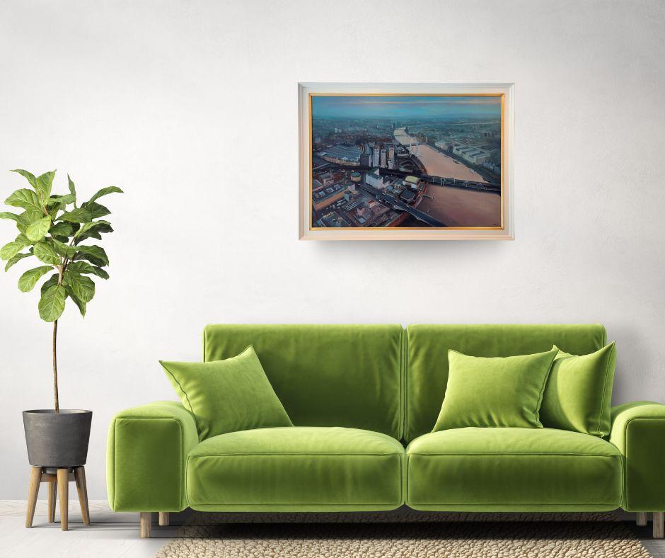 London's Endless Reach - Original Stadtbild Impressionismus Öl - zeitgenössische Kunst im Angebot 3