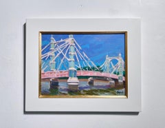 Morgenlicht auf der Albertbrücke-originale Stadtlandschaft Impressionismus-zeitgenössische Kunst