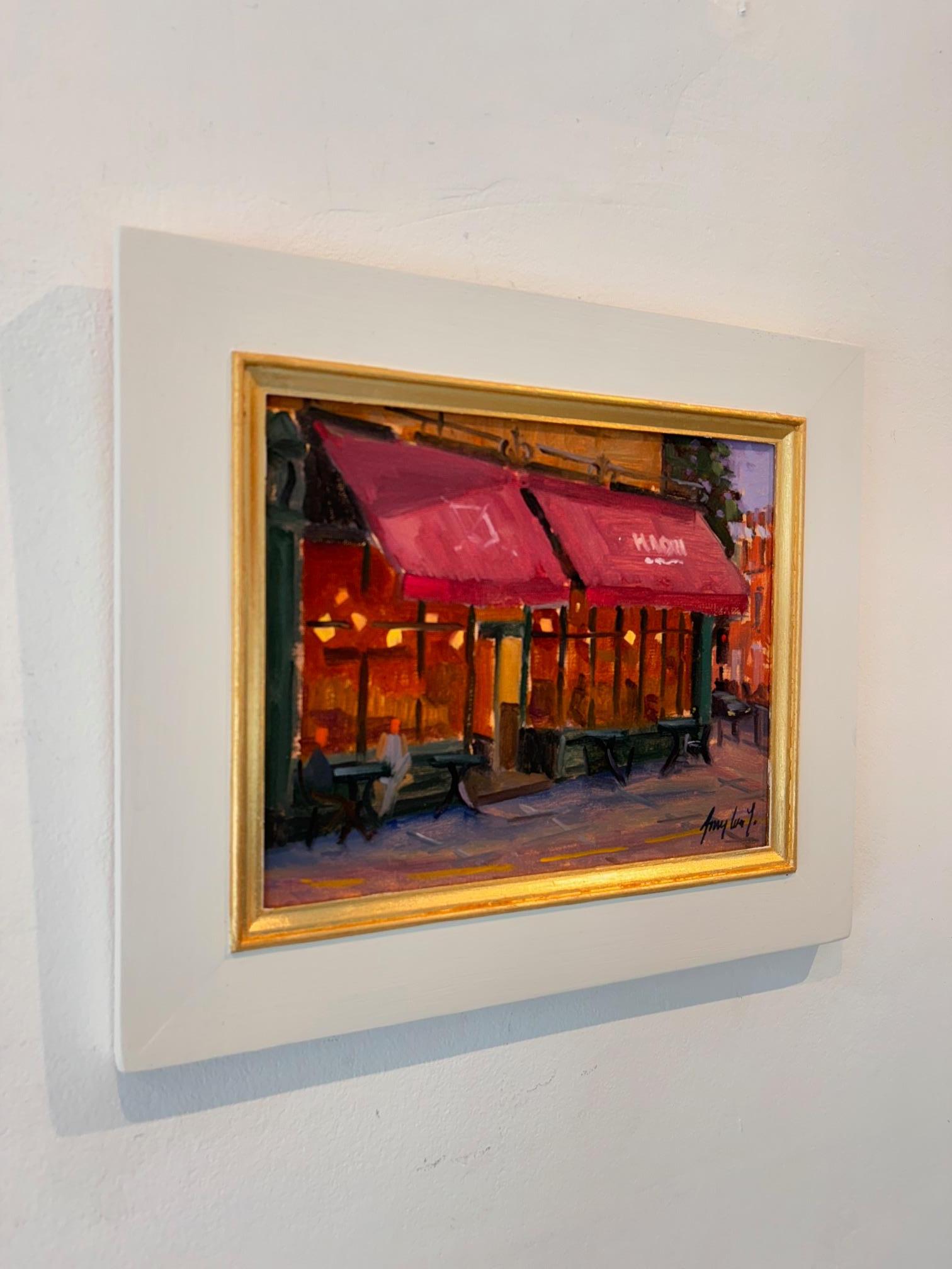 Sunday Morning Coffee, Pimlico-Original-Stadtbild-Impressionismus-Gegenwartskunst im Angebot 1