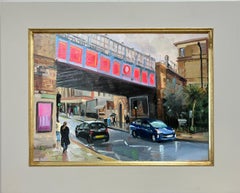 The Parsons Crossing - Original Stadtbild Impressionismus zeitgenössisches Kunstwerk