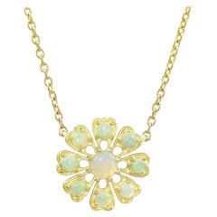 18k gold florette Amyn, Florette Opal Necklace in 18k Yellow Gold