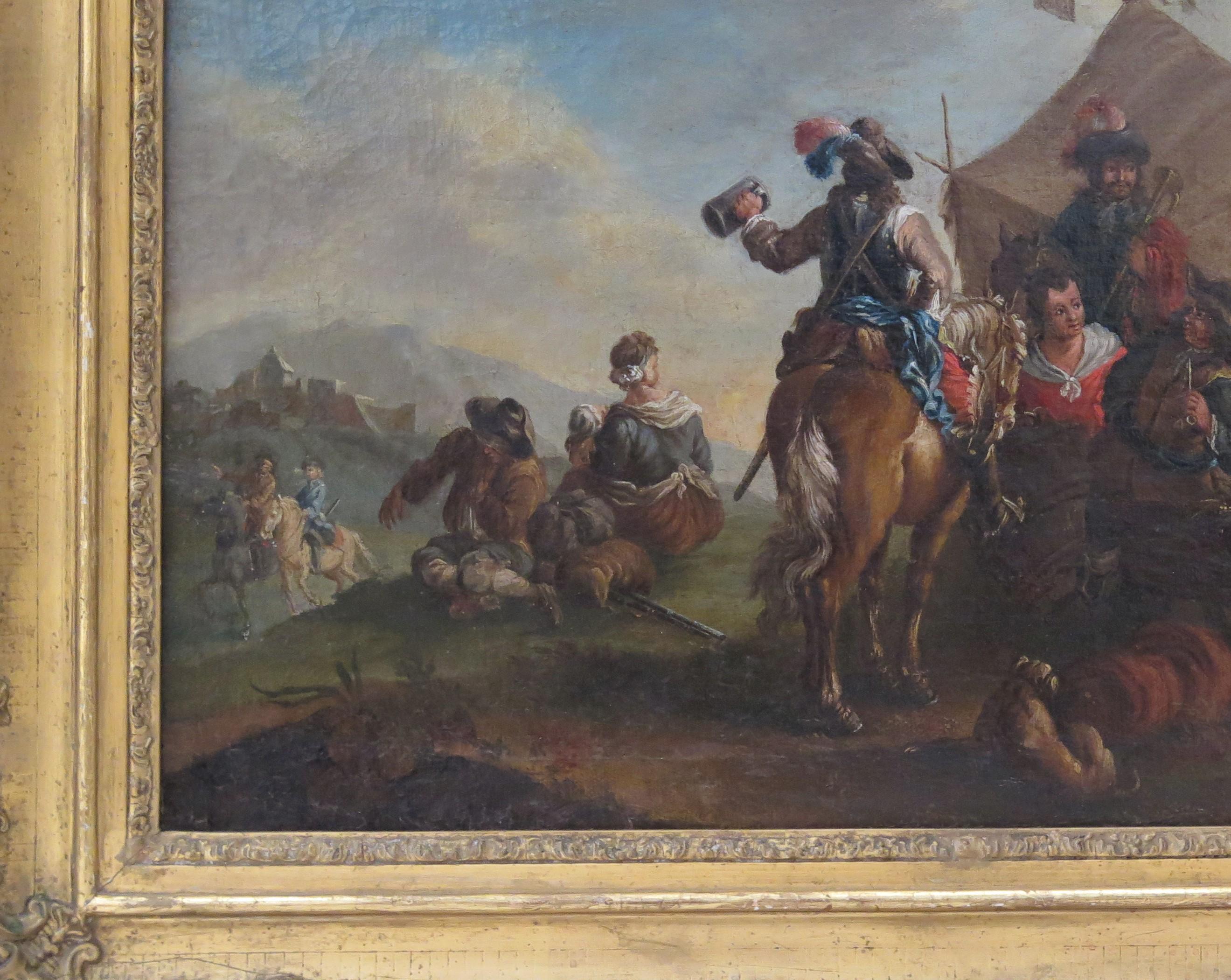 An 17th Century Oil on Canvas Scene after Philips Wouwerman (Dutch, 1619-1668) For Sale 1