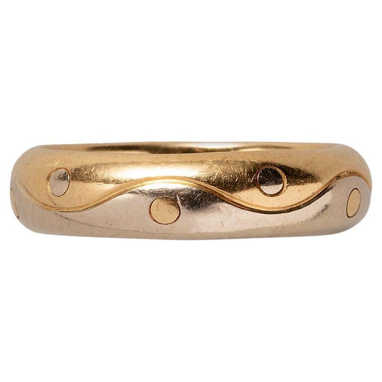 18 Carat Bi-Color Gold Bulgari Ring For Sale at 1stDibs