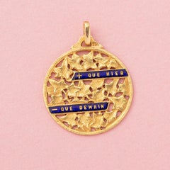 18 Carat Gold and Enamel Love Charm