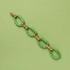 Bracciale A Link in oro 18 carati e nefrite