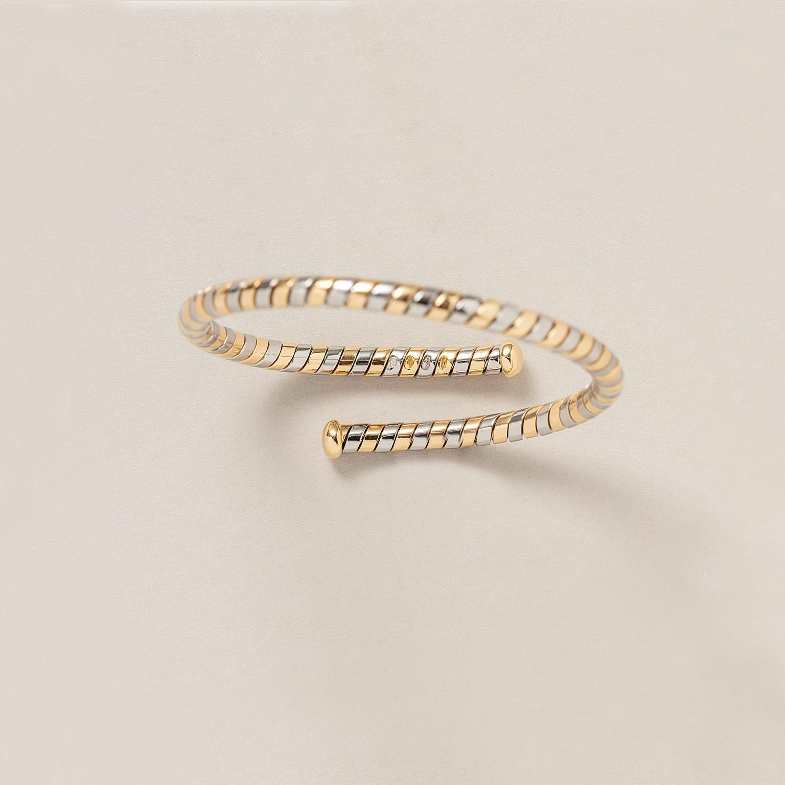 Bulgari-Armband aus 18 Karat Gold und Stahl für Damen oder Herren