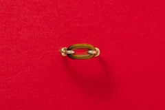 18 Carat Gold and Tiger's Eye Cartier Ring
