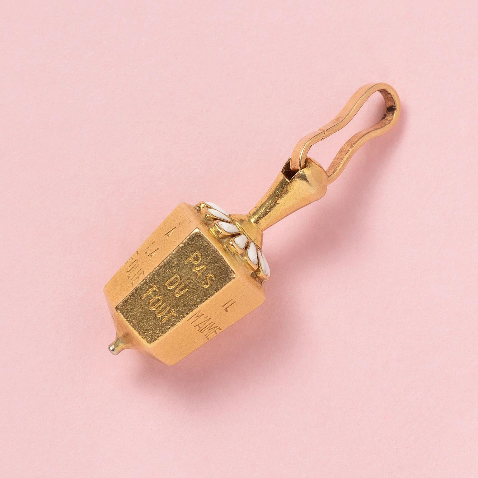 An 18 Carat Gold Art Deco Love Spinner In Good Condition In Amsterdam, NL
