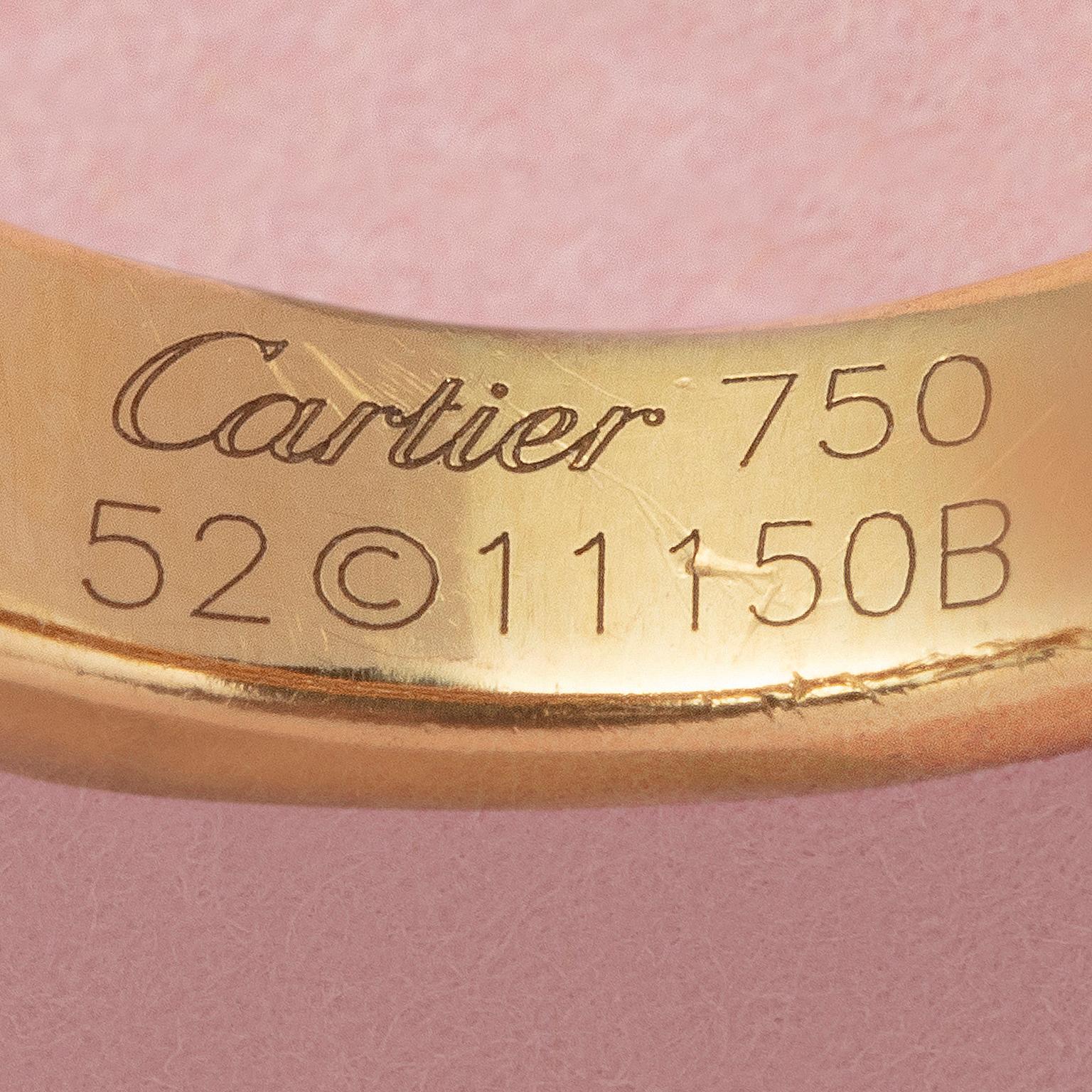 An 18 Carat Gold Cartier Band Ring with Diamonds For Sale 2