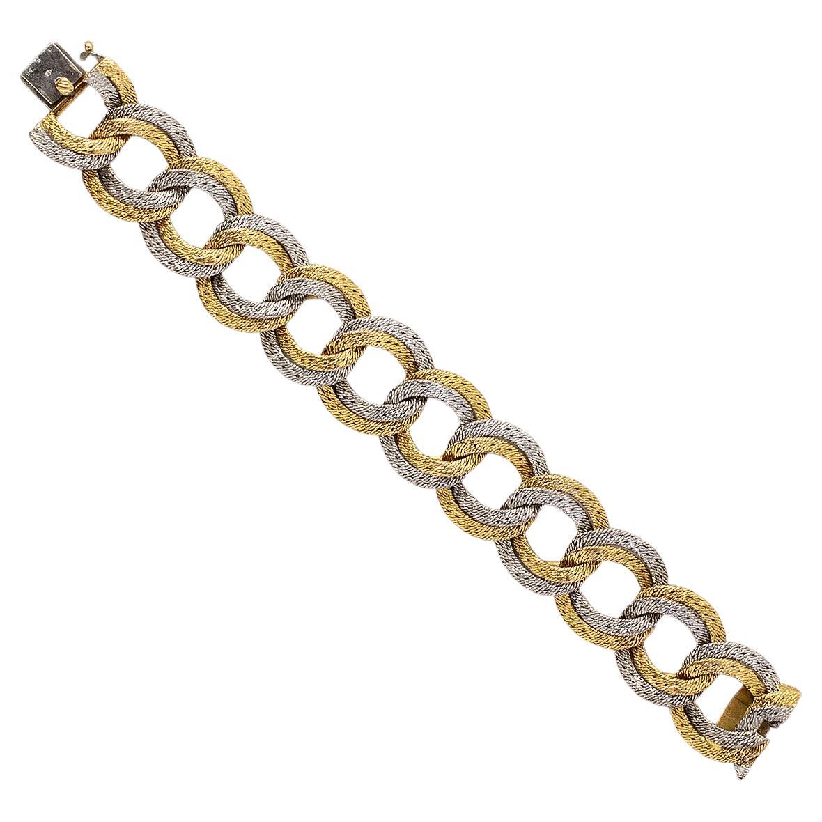 An 18 Carat Gold Bi-Color Georges Lenfant Bracelet