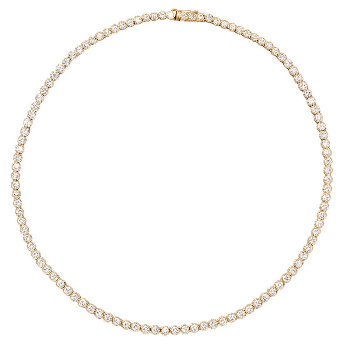An 18 Carat Gold Bulgari Necklace with Diamonds