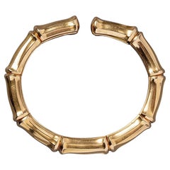 An 18 Carat Gold Cartier Bamboo Bracelet