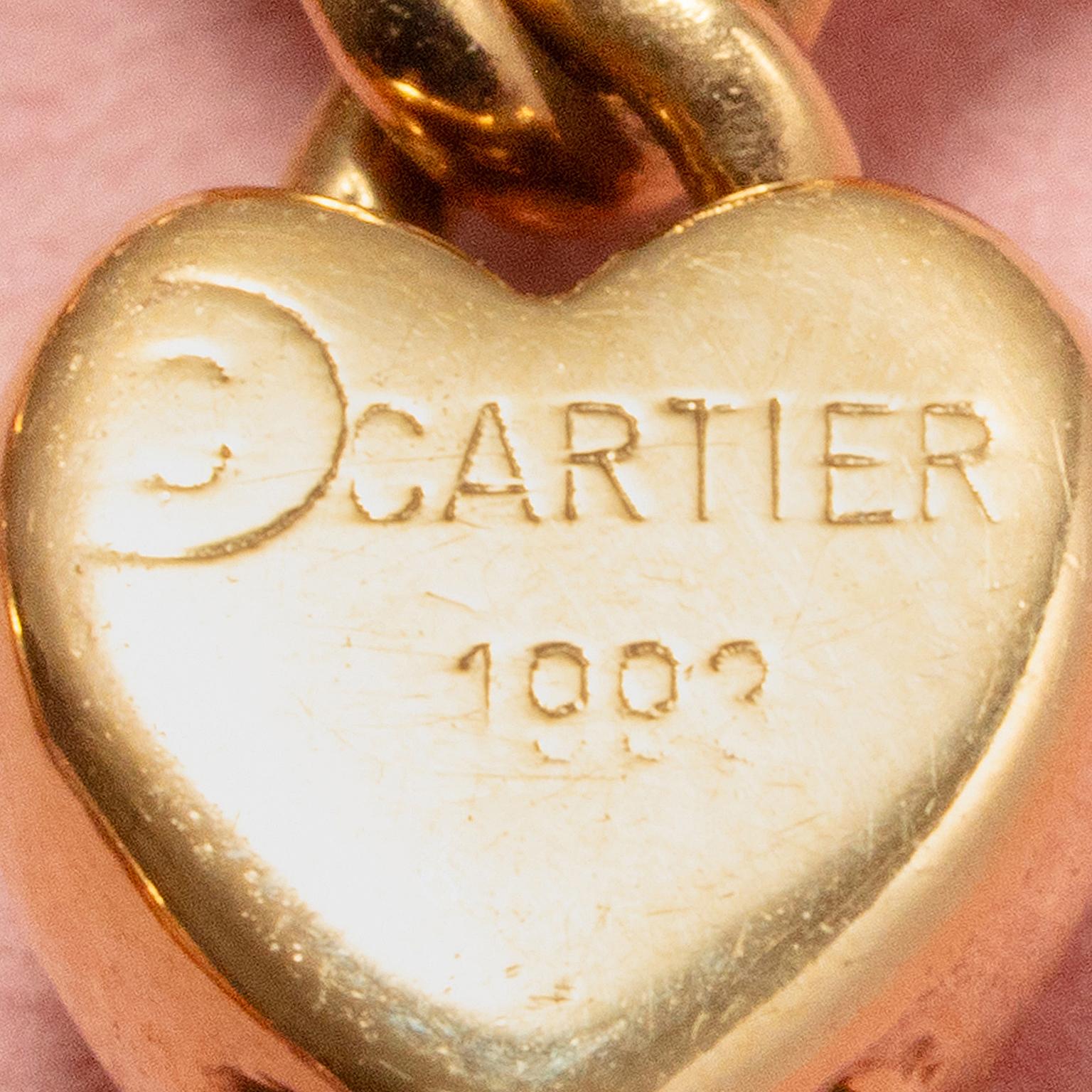 An 18 Carat Gold Cartier Heart Bracelet In Good Condition In Amsterdam, NL