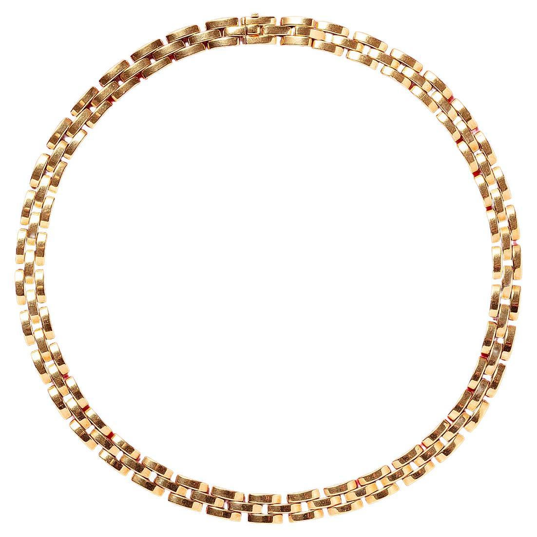 An 18 Carat Gold Cartier Panthere Necklace  For Sale