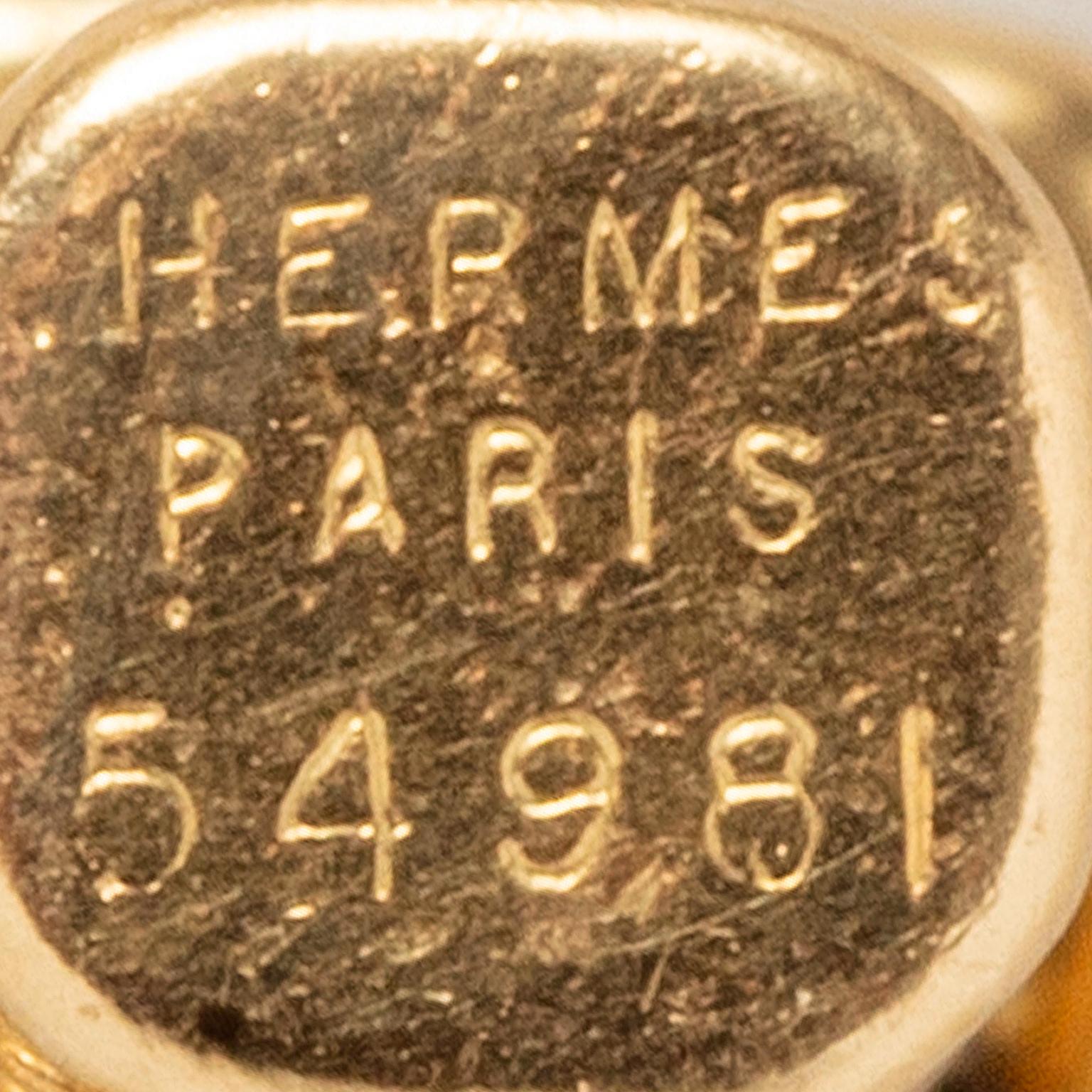 An 18 Carat Gold Chaine D'Ancre Tressee Hermès Bracelet For Sale 1