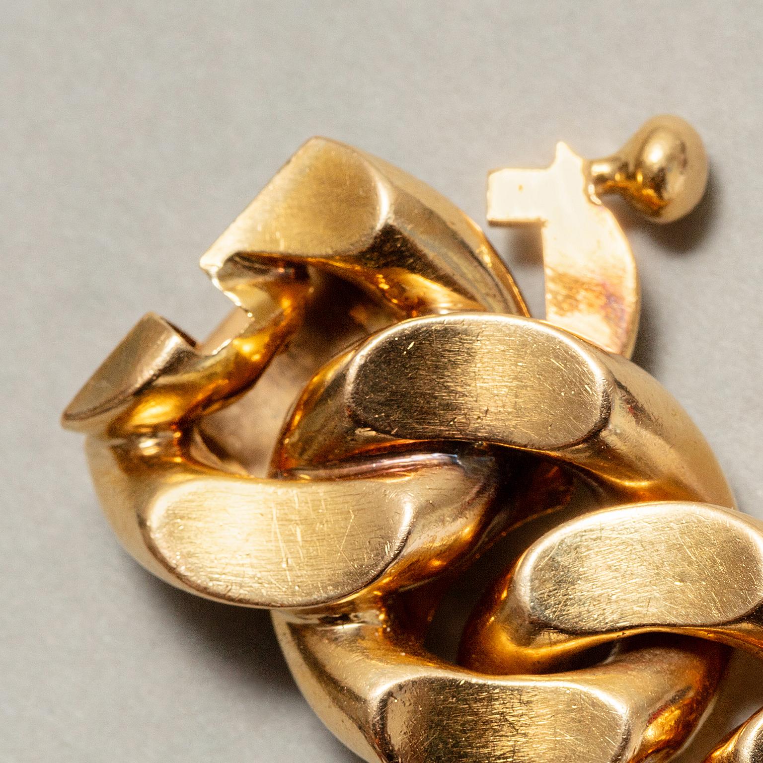 An 18 Carat Gold French Curb Link Bracelet 1
