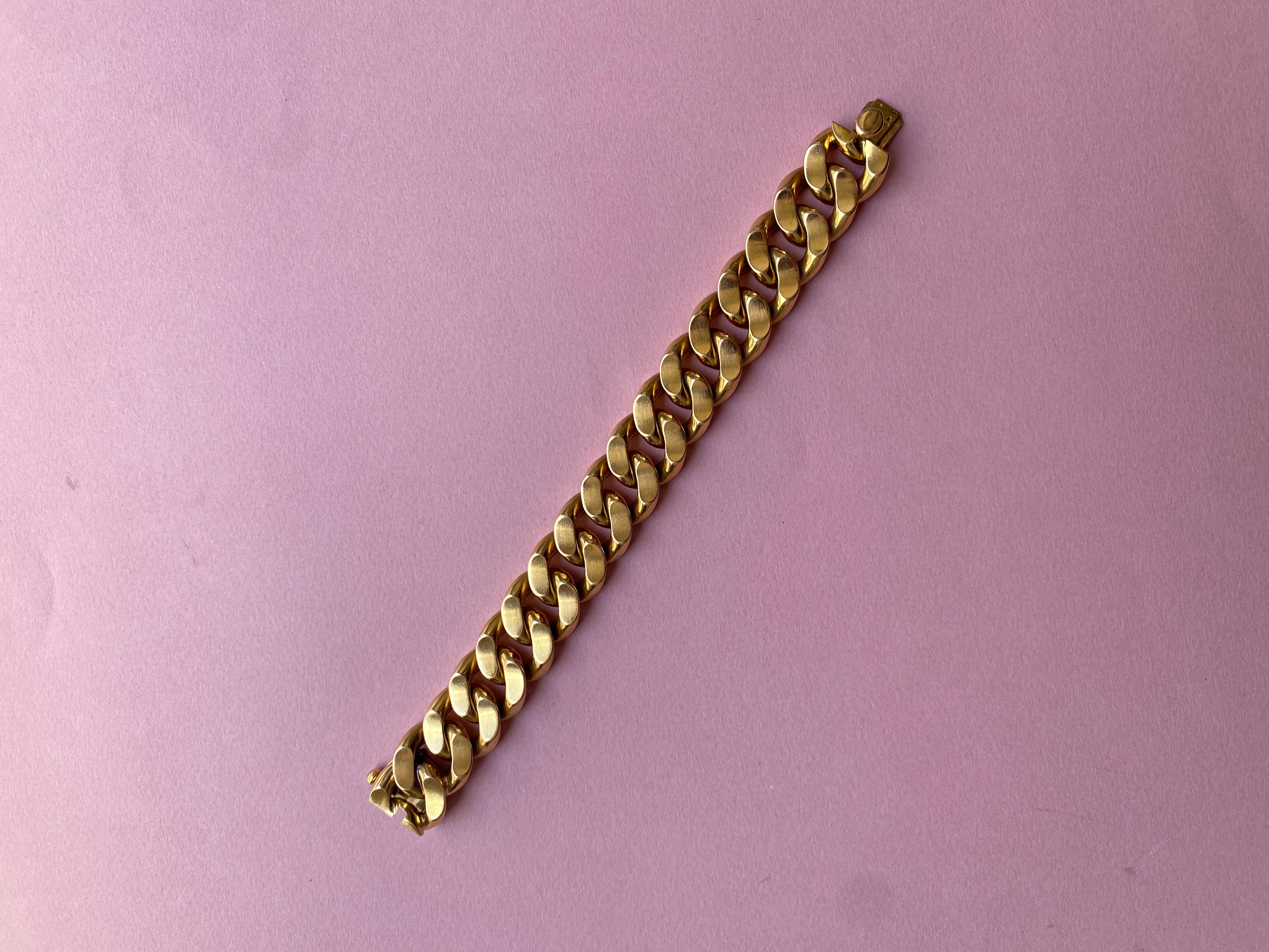 An 18 Carat Gold French Curb Link Bracelet 5