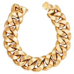 An 18 Carat Gold French Curb Link Bracelet