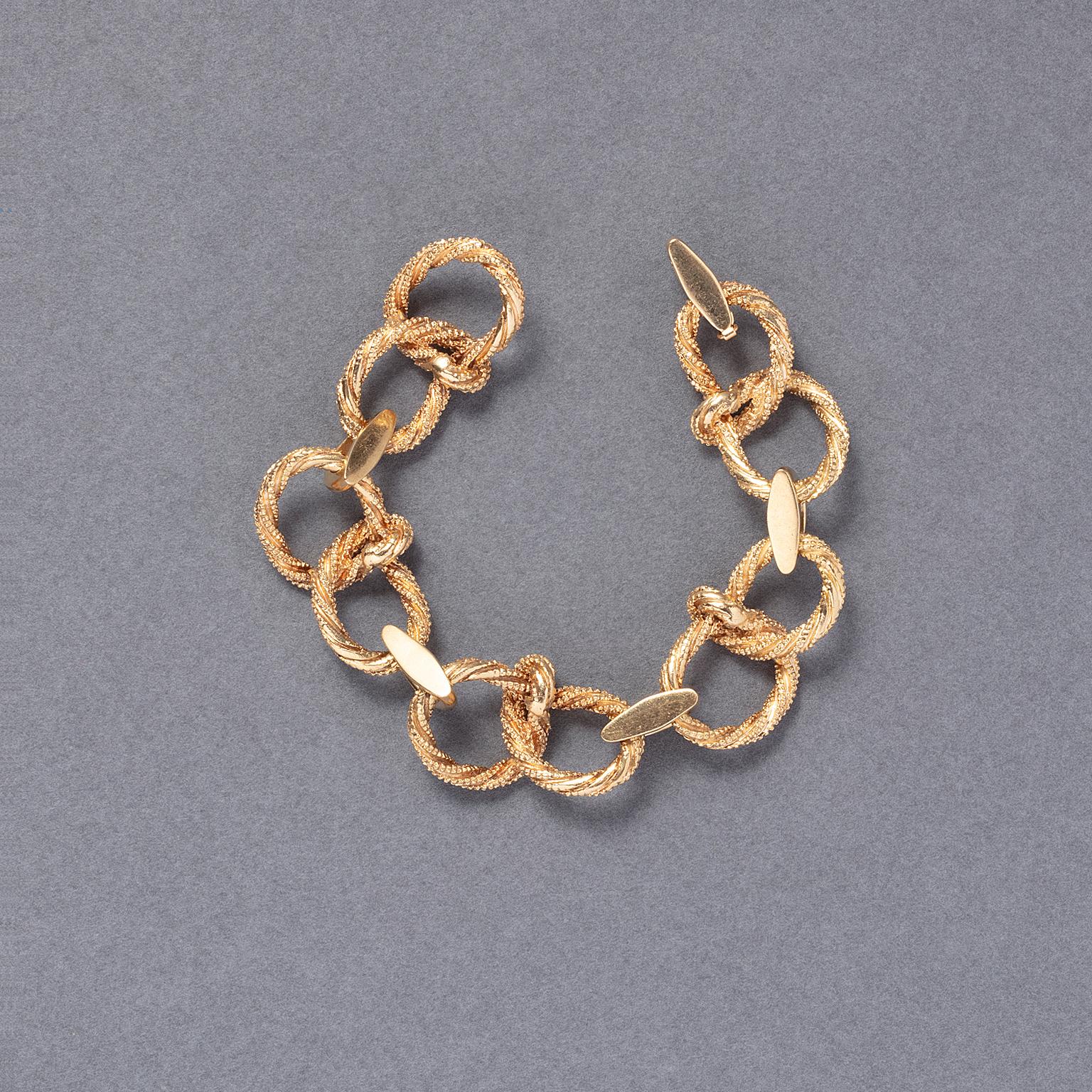 Bracelet français Gaetan de Percin en or 18 carats Bon état - En vente à Amsterdam, NL