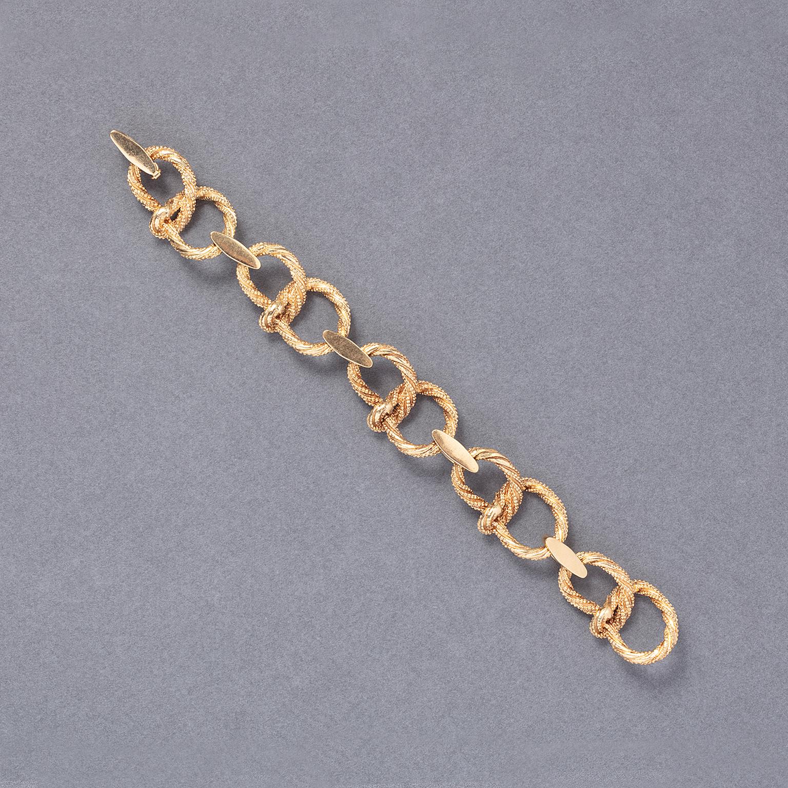 Bracelet français Gaetan de Percin en or 18 carats en vente 1
