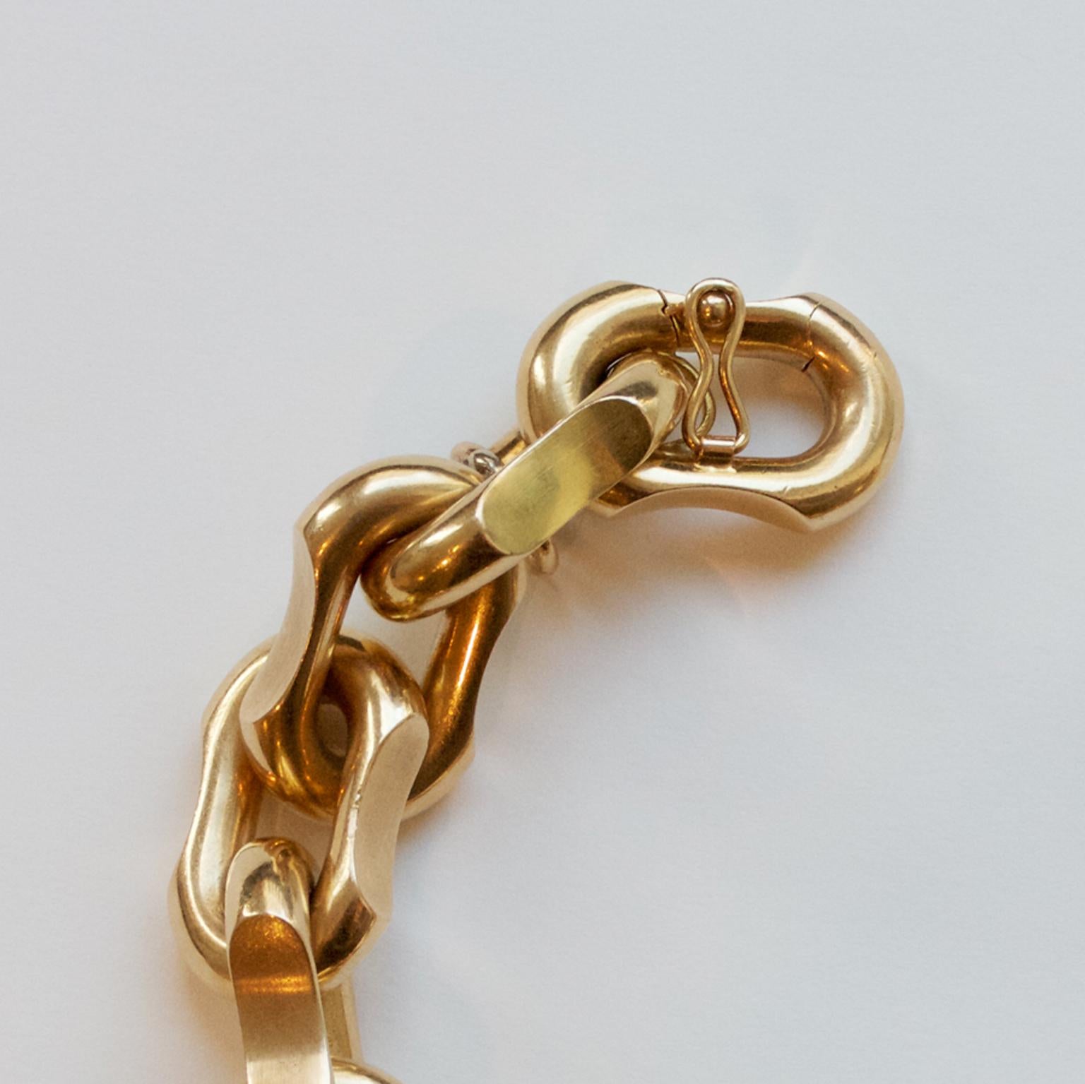 18 Carat Gold Link Bracelet In Excellent Condition In Amsterdam, NL