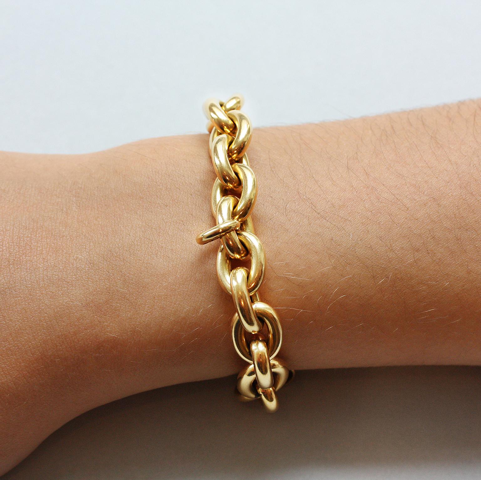 Women's or Men's 18 Carat Gold Link Bracelet