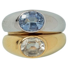 An 18 carat Gold Poiry ring with sapphire
