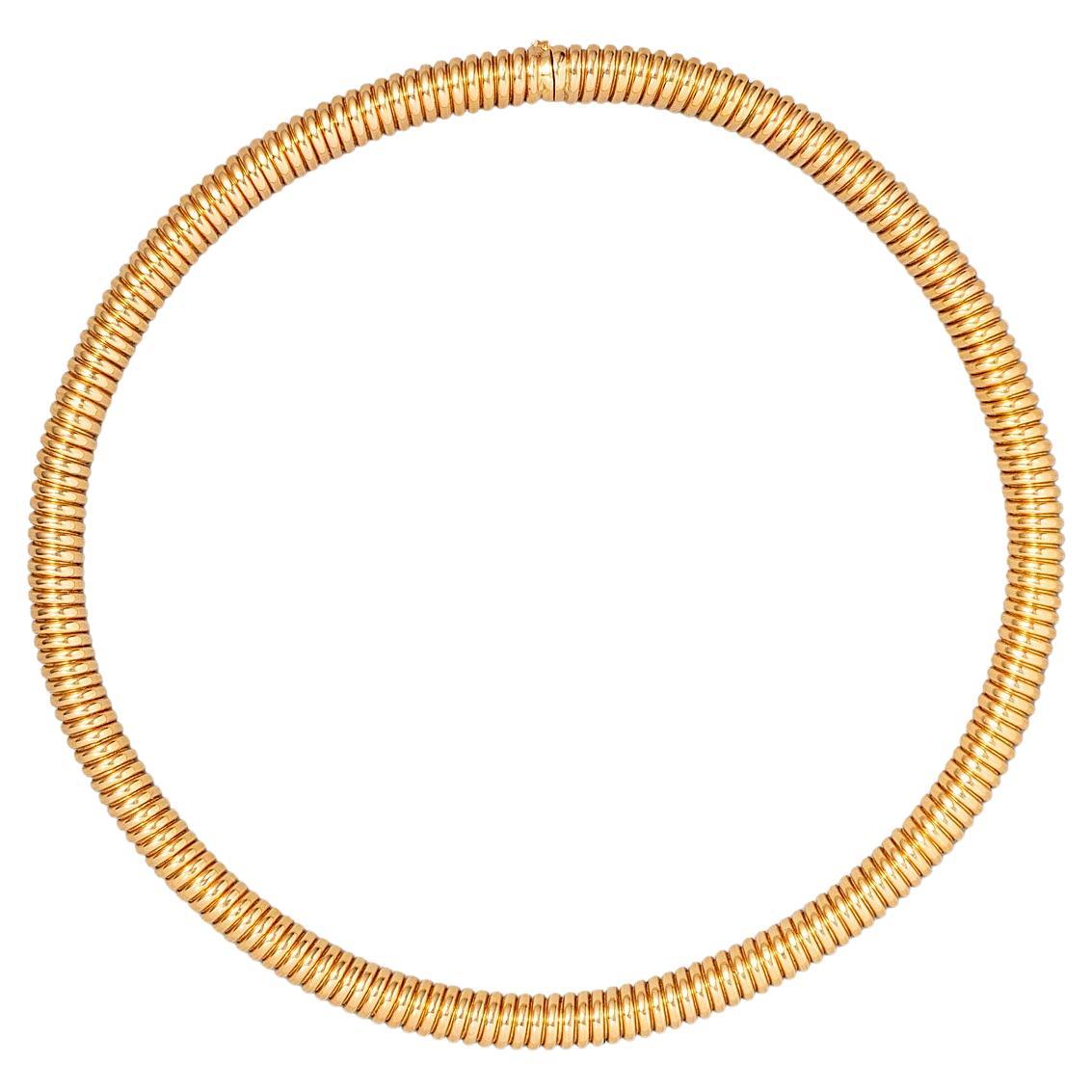 An 18 Carat Gold Tubogas Weingrill Necklace
