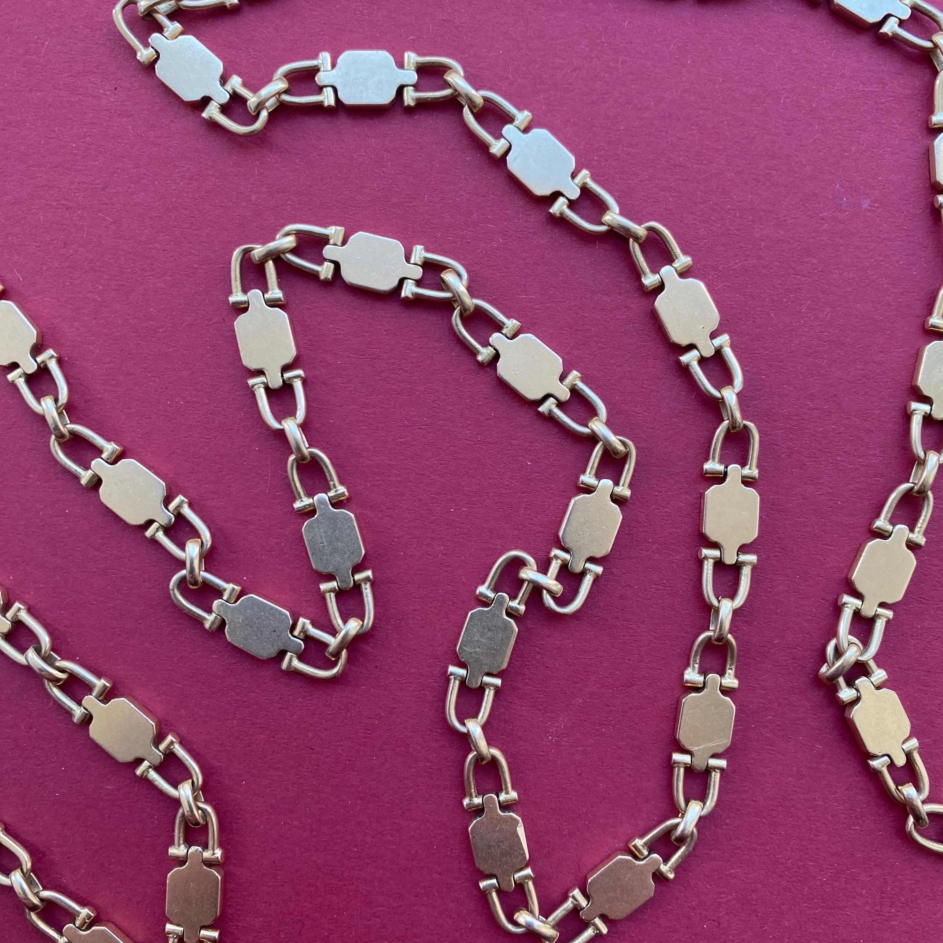 18 Karat Gold Vintage Cartier Kette mit Kette im Zustand „Gut“ in Amsterdam, NL