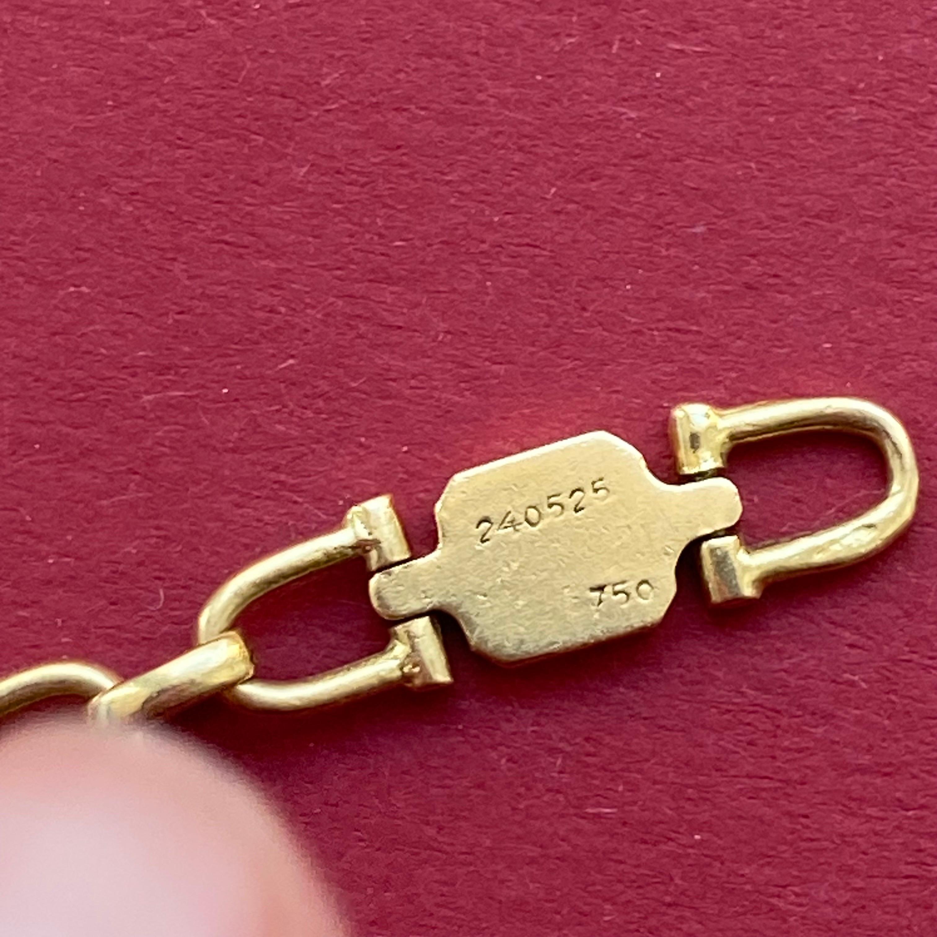 18 Karat Gold Vintage Cartier Kette mit Kette für Damen oder Herren