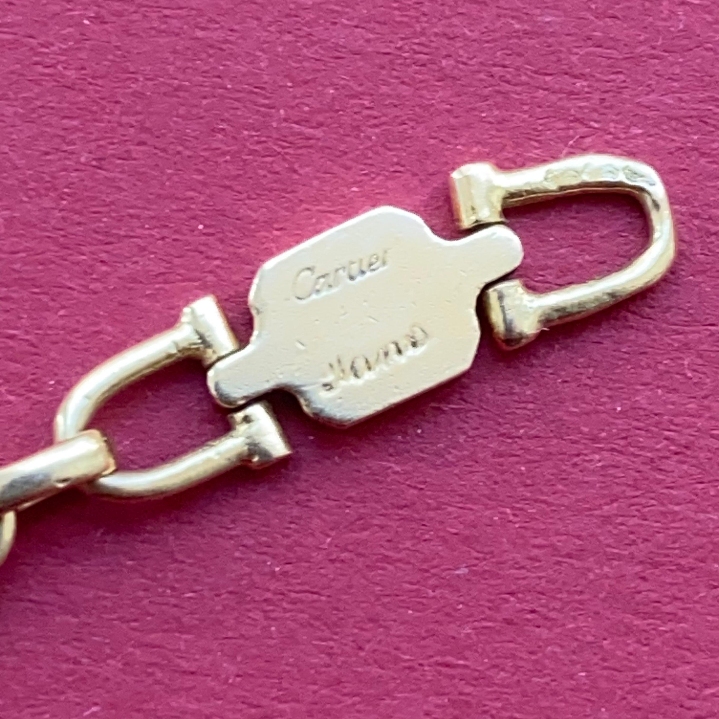 18 Karat Gold Vintage Cartier Kette mit Kette 1