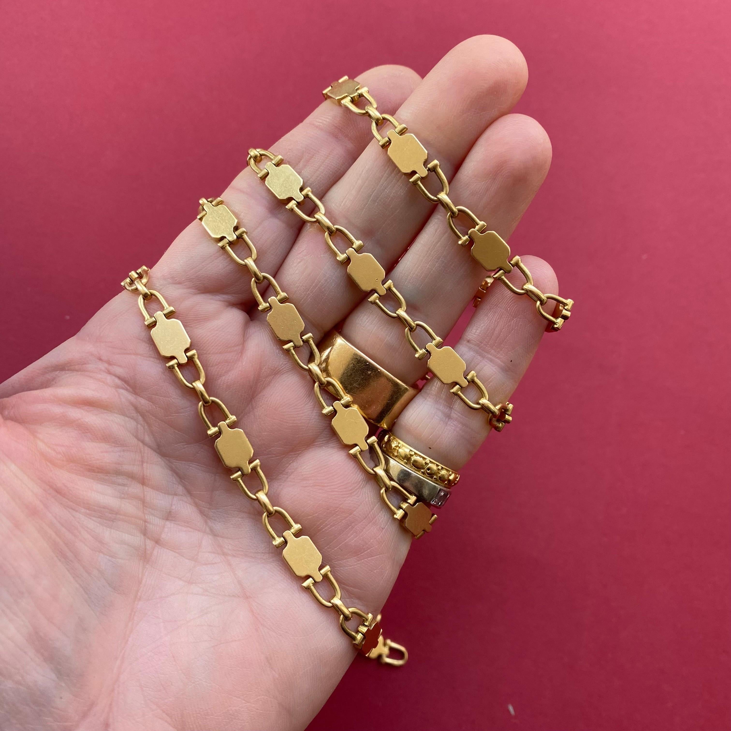 18 Karat Gold Vintage Cartier Kette mit Kette 2
