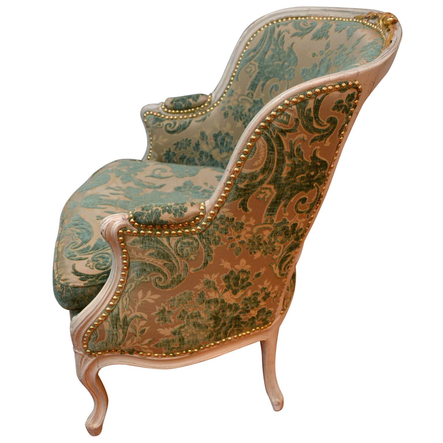 French 18th Century Louis XV Gondola Armchair after a Model by Gourdin