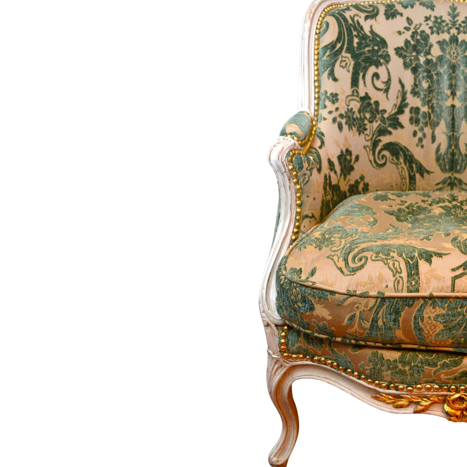 18th Century Louis XV Gondola Armchair after a Model by Gourdin In Good Condition In Vancouver, British Columbia