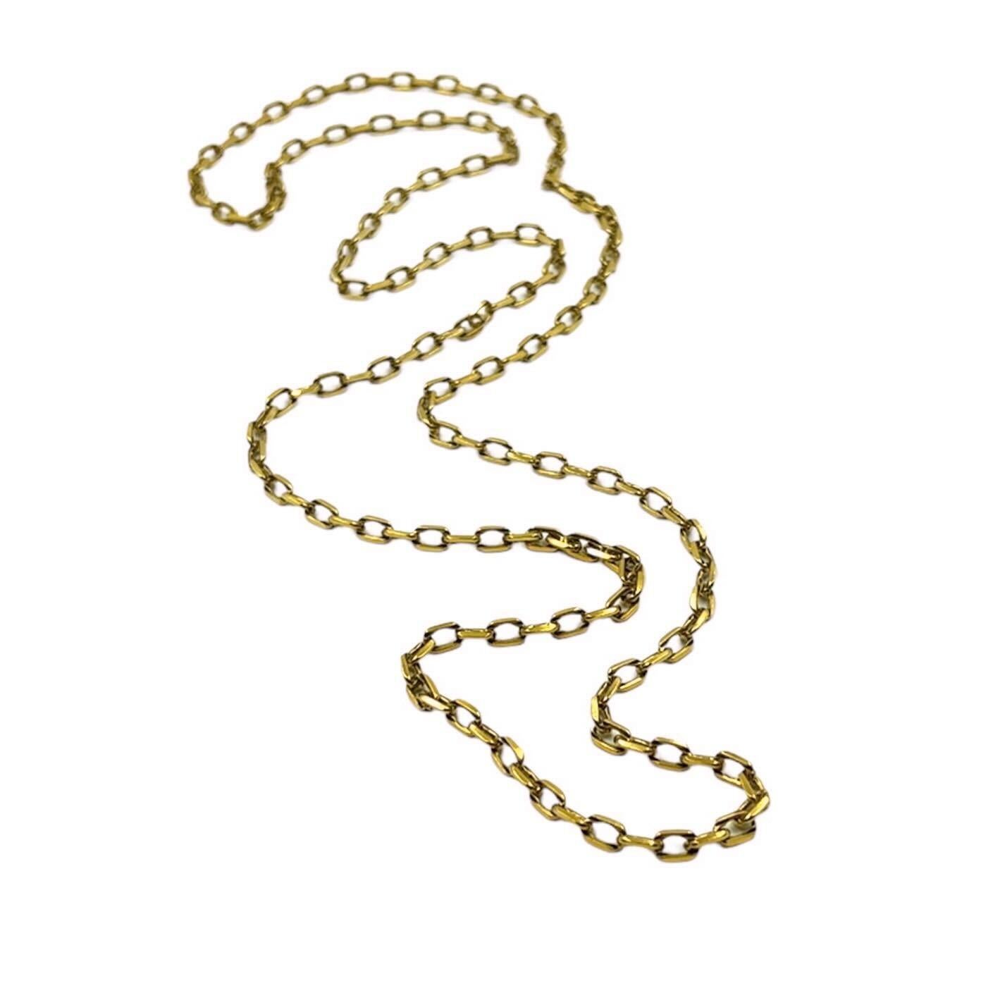Women's or Men's 18 Karat Yellow Gold Link Necklace