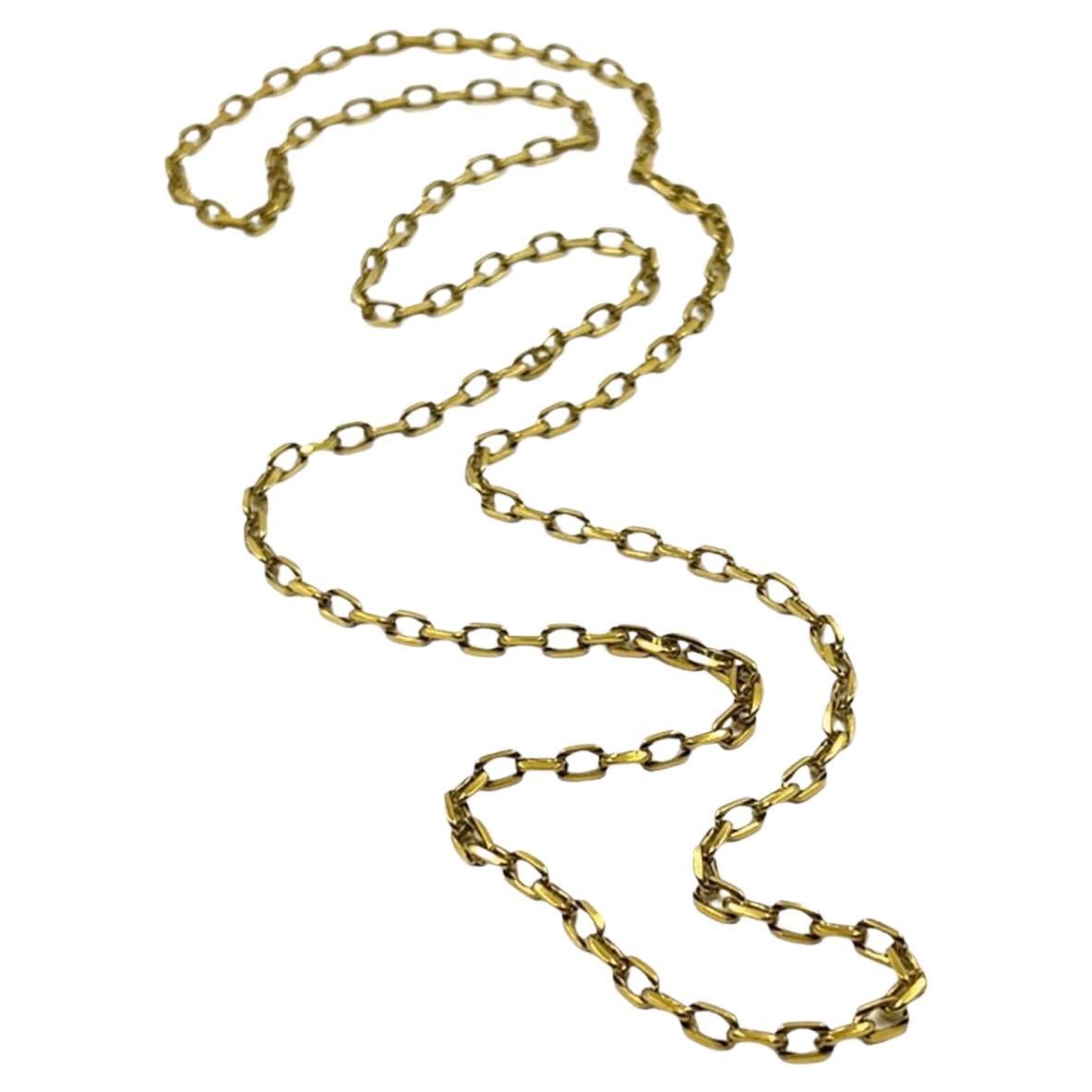 18 Karat Yellow Gold Link Necklace