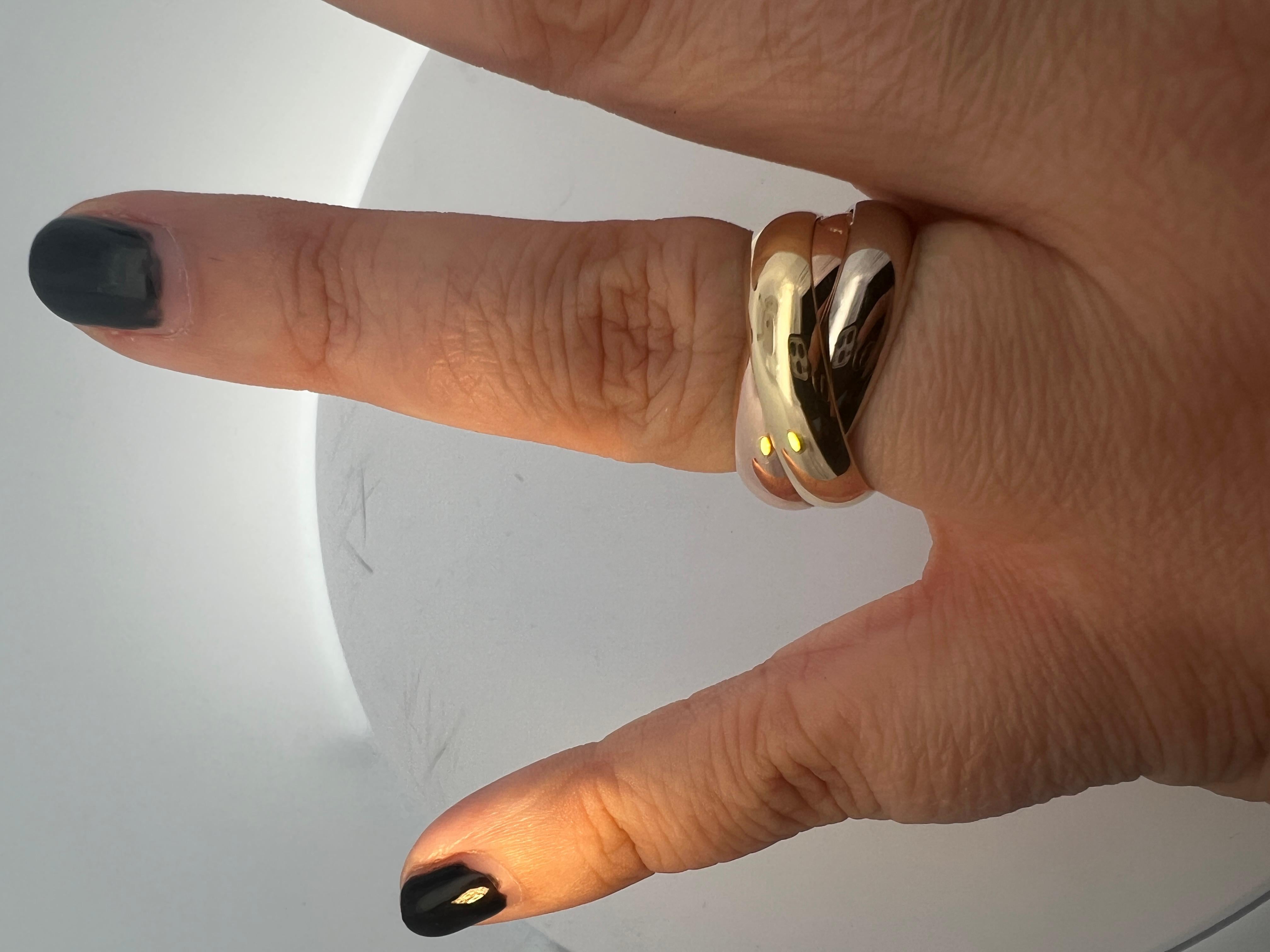 Ring aus 18 Karat Gelb-, Weiß- und Rotgold 