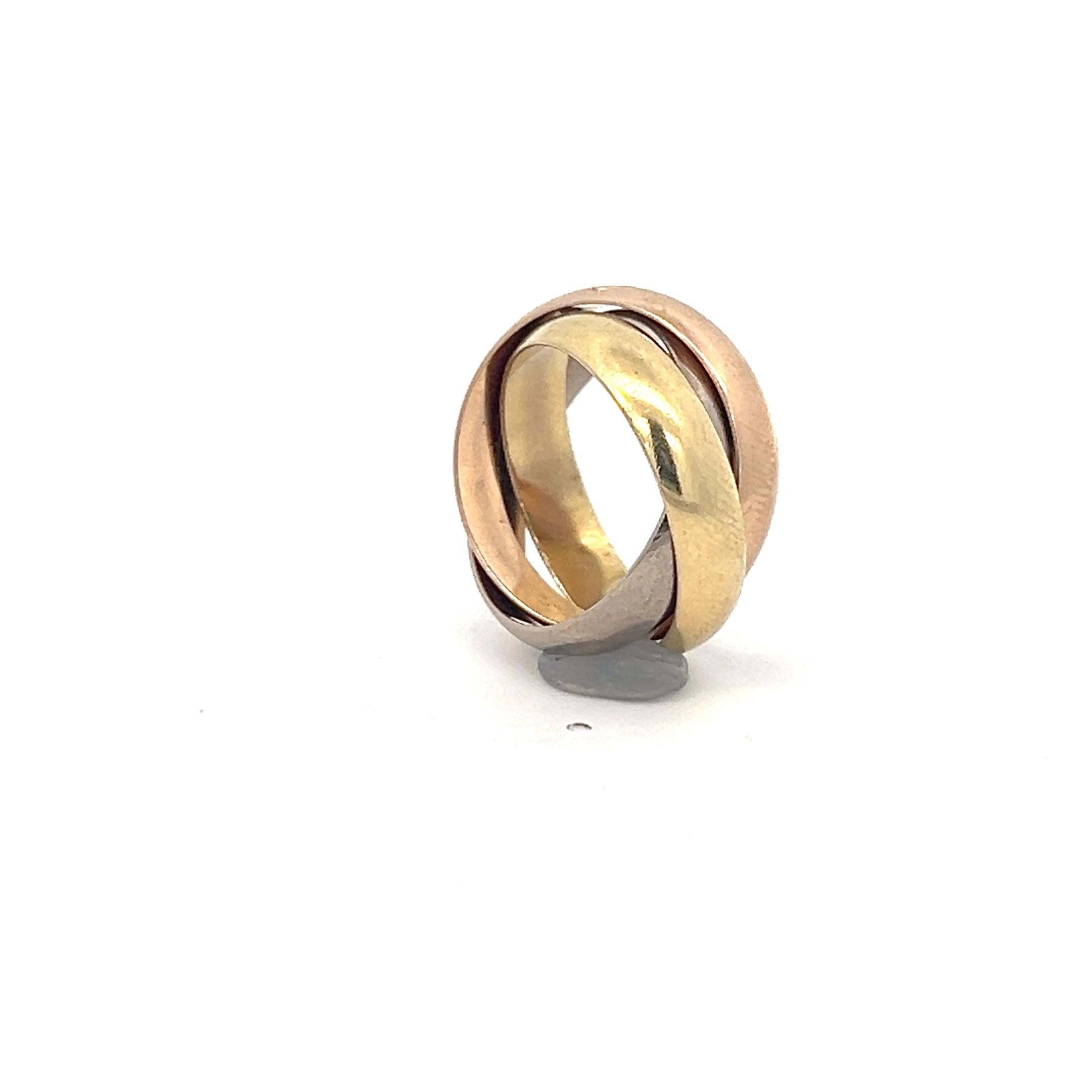 Ring aus 18 Karat Gelb-, Weiß- und Rotgold 