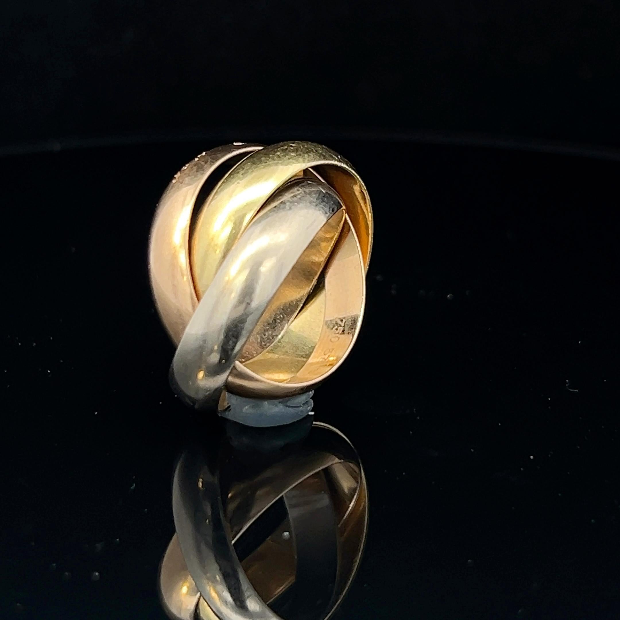 Ring aus 18 Karat Gelb-, Weiß- und Rotgold 