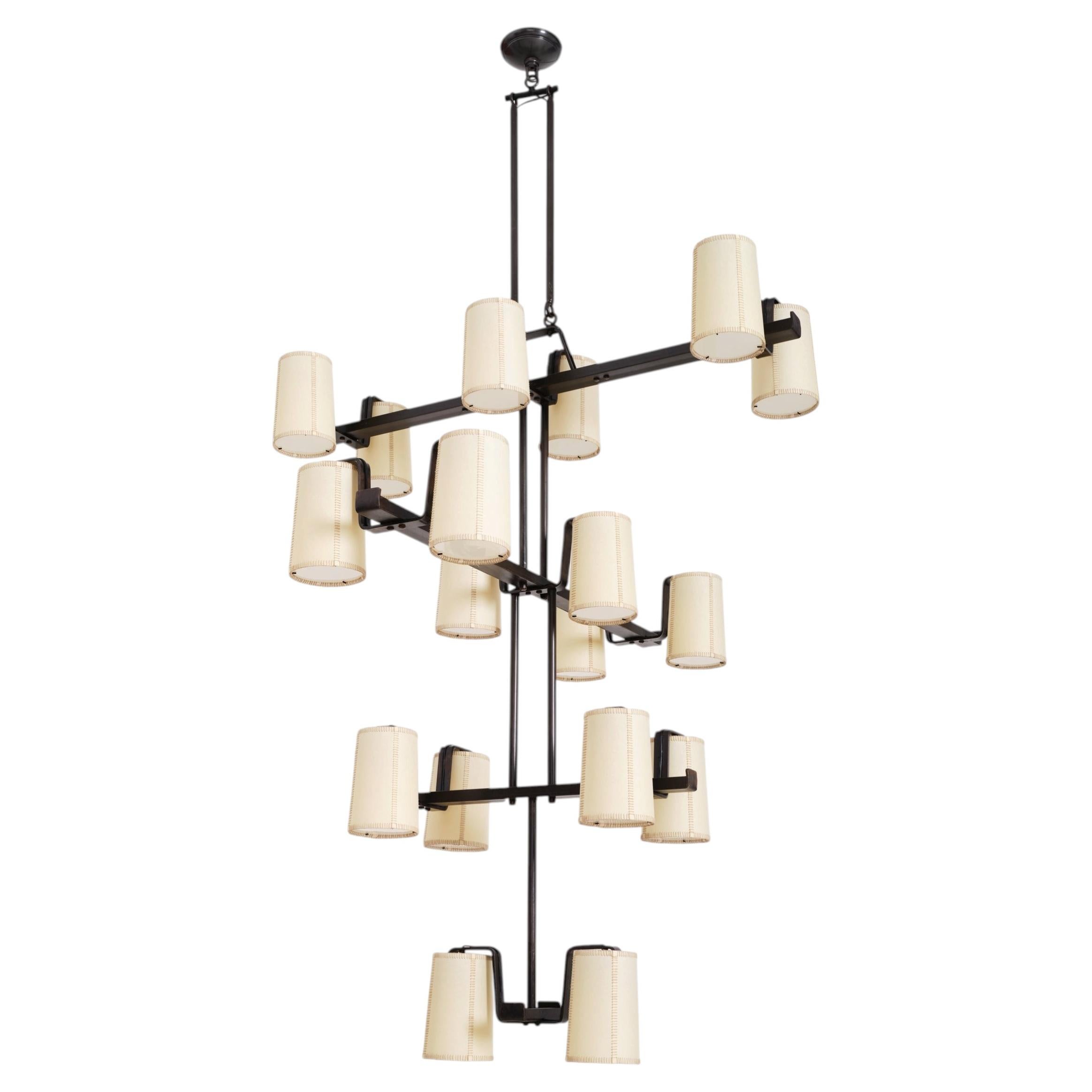 The 18-Light Zorn Chandelier by David Duncan Studio
