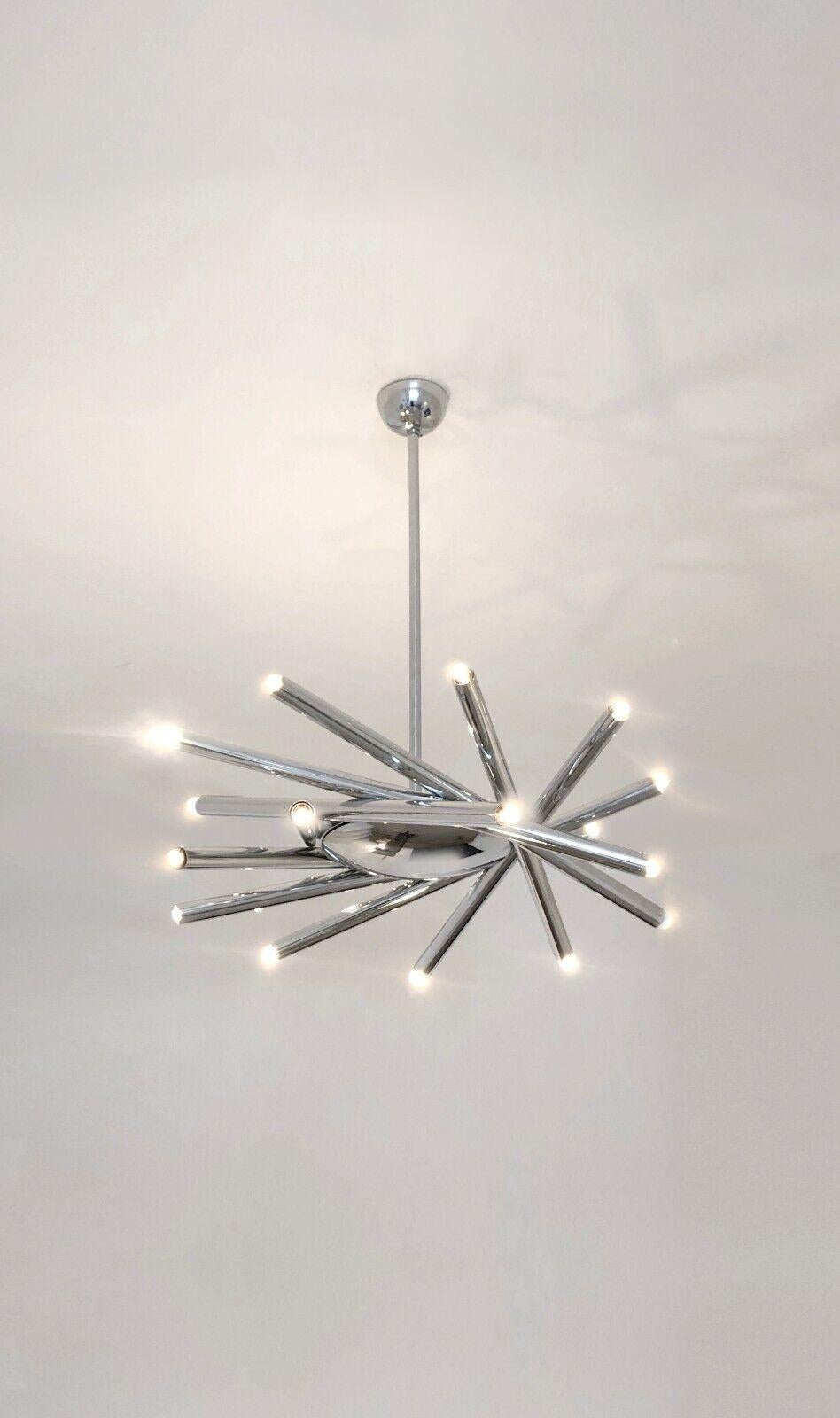 Late 20th Century A 18-Lights RADICAL SPACE-AGE POST-MODERN CEILING FIXTURE by STILNOVO Italy 1970 For Sale