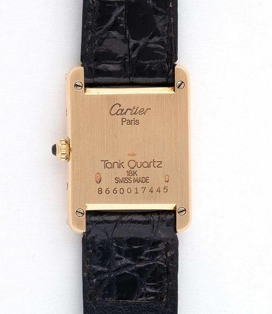 Contemporary 18 Carat Gold Tank Louis Cartier Wristwatch, by Cartier