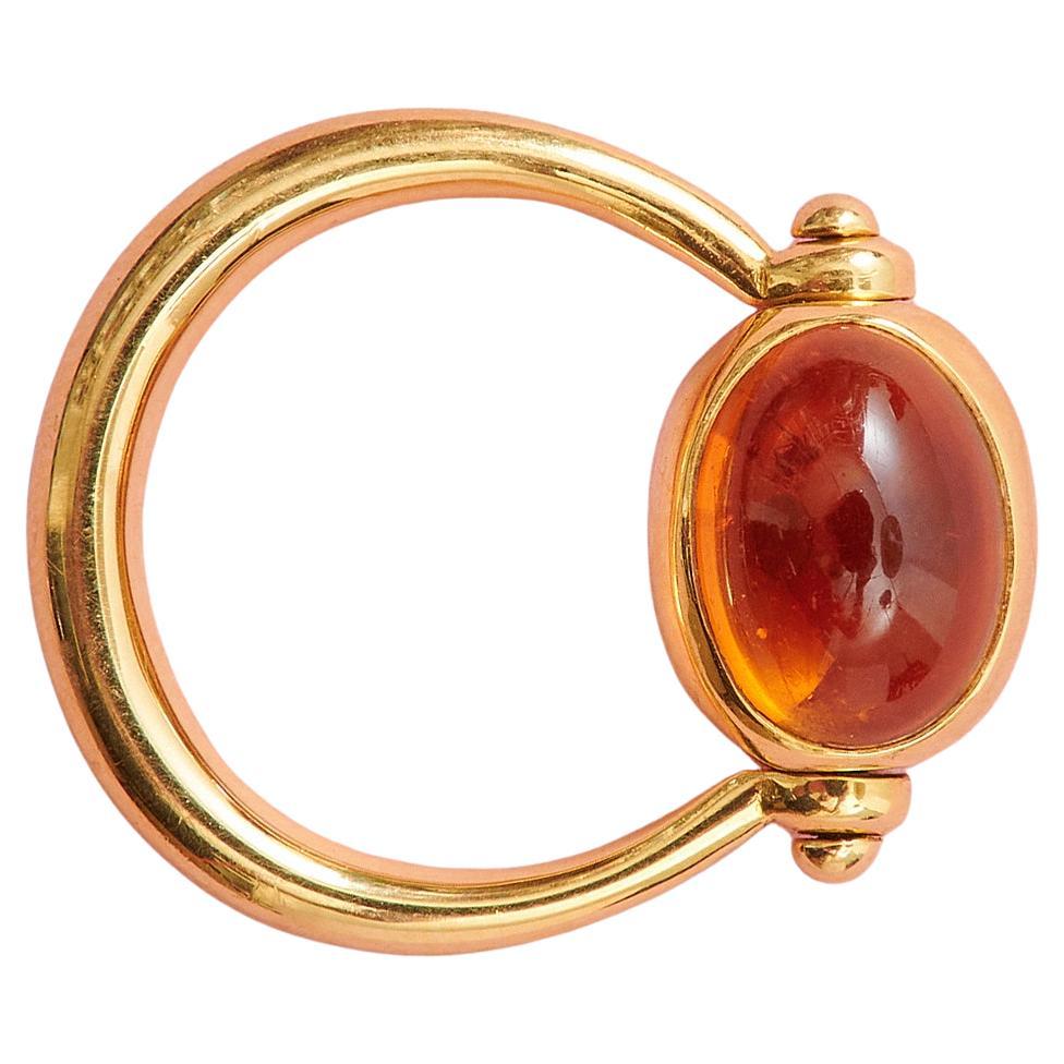 Bague Bulgari en or 18 carats et citrine en vente