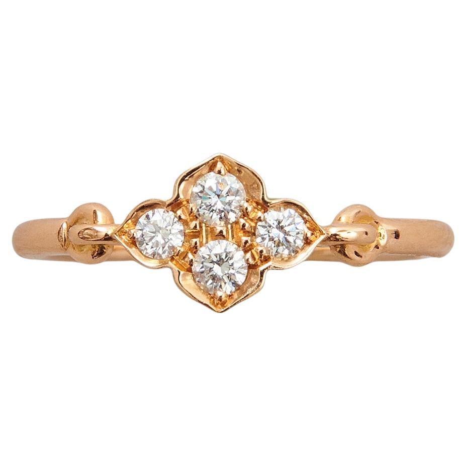 An 18k Gold and Diamond Carrtier Hindu Ring en vente