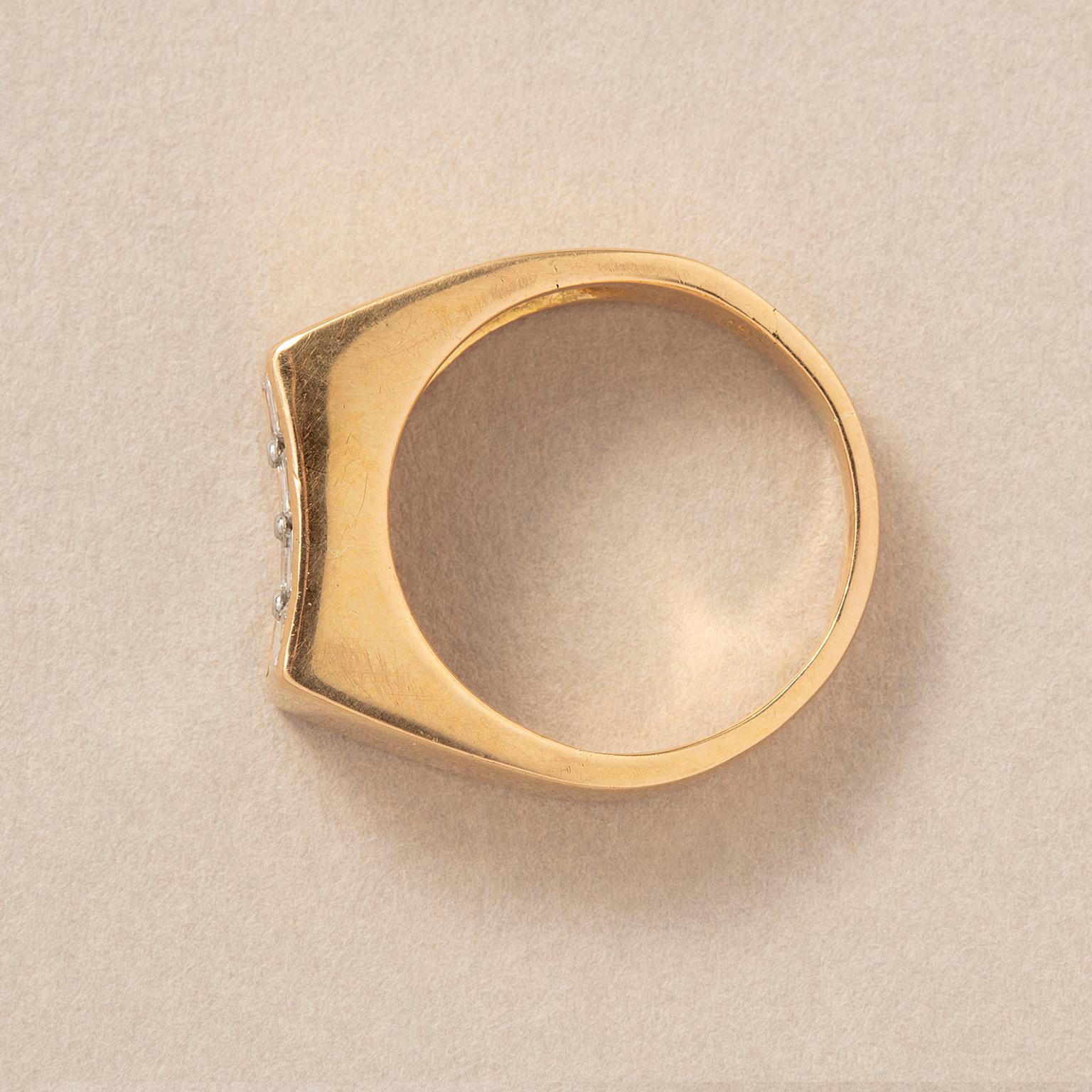 Bague en or 18k et diamants d'Oscar Heyman en vente 1