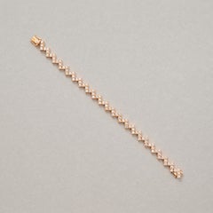 Una pulsera Zig Zag de oro de 18 quilates y diamantes