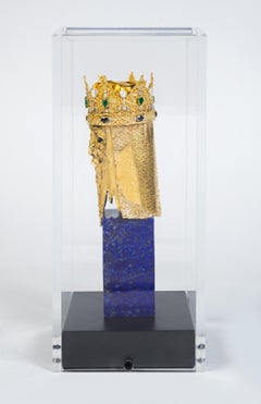 An 18K Gold and Gem Set Bust of a King, by George Weil London